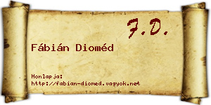 Fábián Dioméd névjegykártya